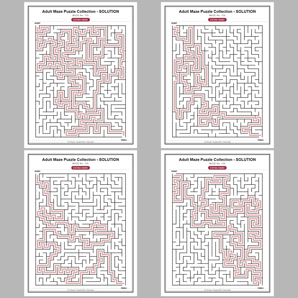Maze Puzzle Extra Hard 50 Pages of Puzzles – Vol. 3