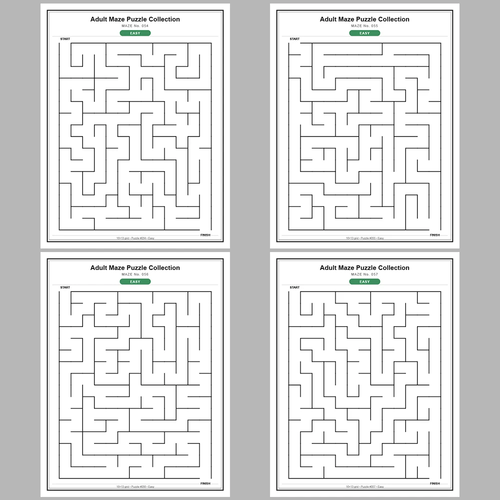 Maze Puzzle Easy 50 Pages of Puzzles – Vol. 2