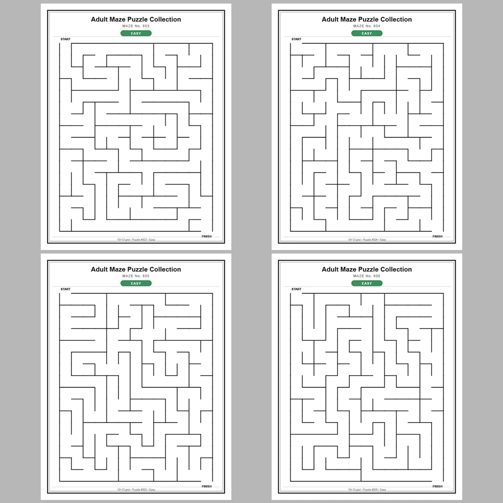 Maze Puzzle Easy 50 Pages of Puzzles – Vol. 17