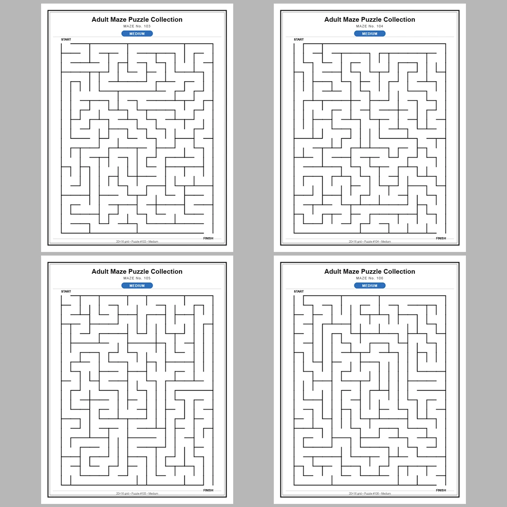 Maze Puzzle Medium 50 Pages of Puzzles – Vol. 3