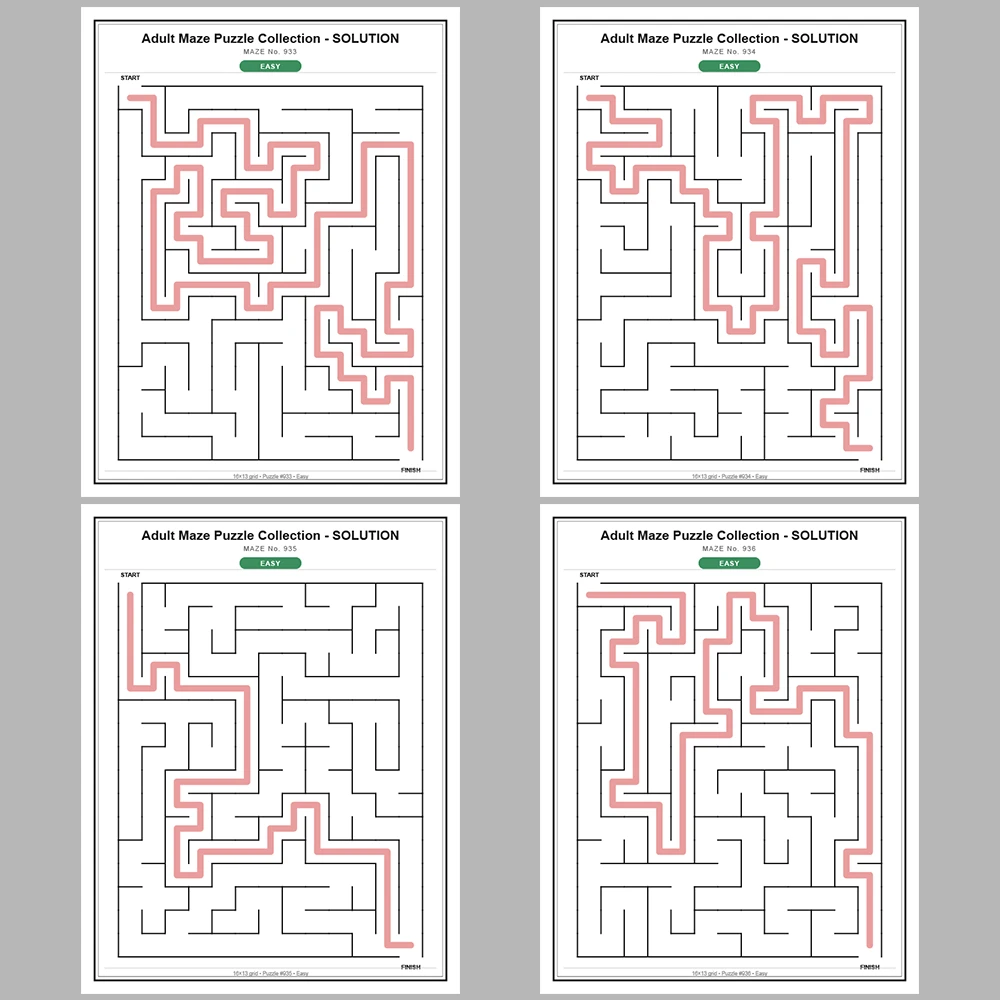 Maze Puzzle Easy 50 Pages of Puzzles – Vol. 19