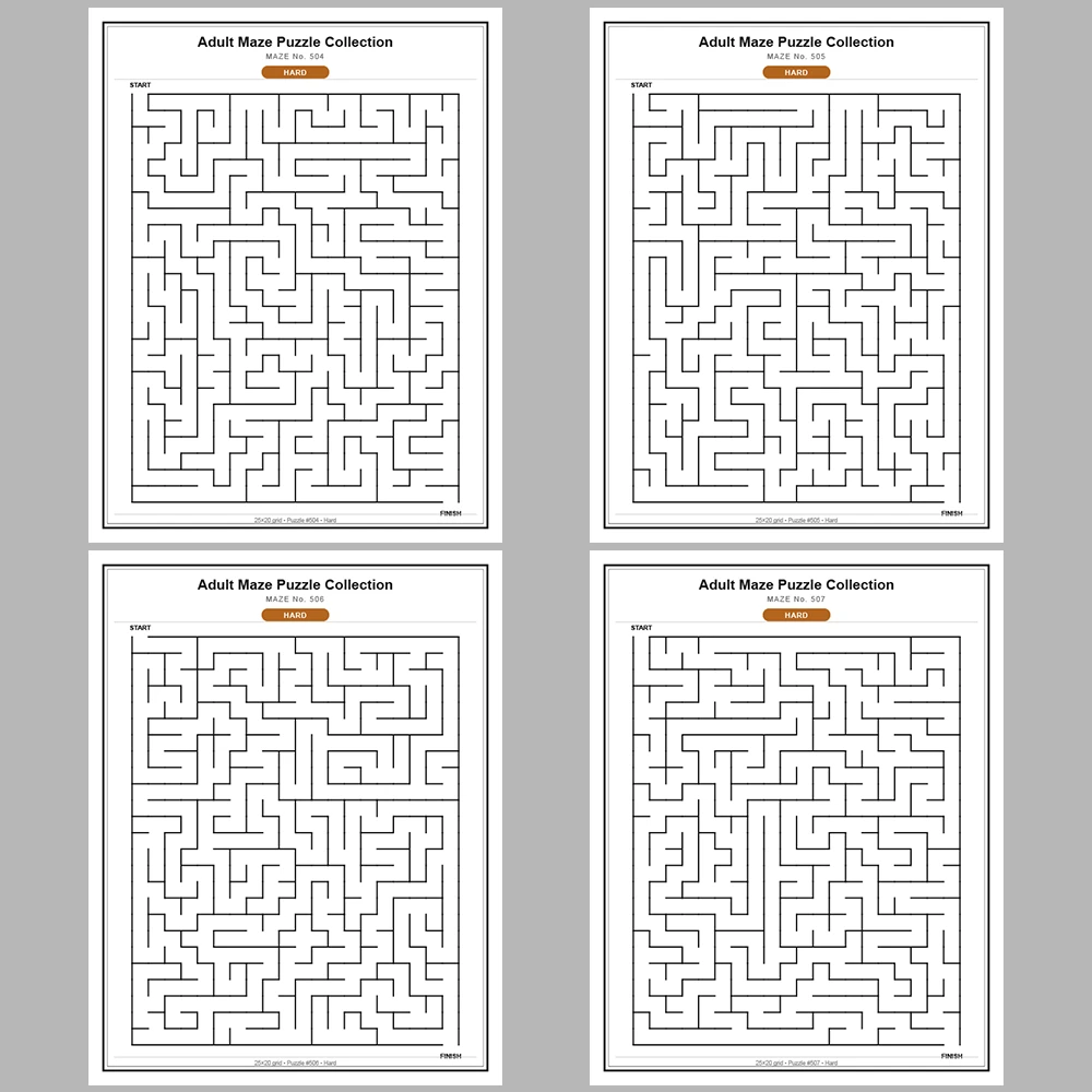 Maze Puzzle Hard 250 Pages of Puzzles – Vol. 3