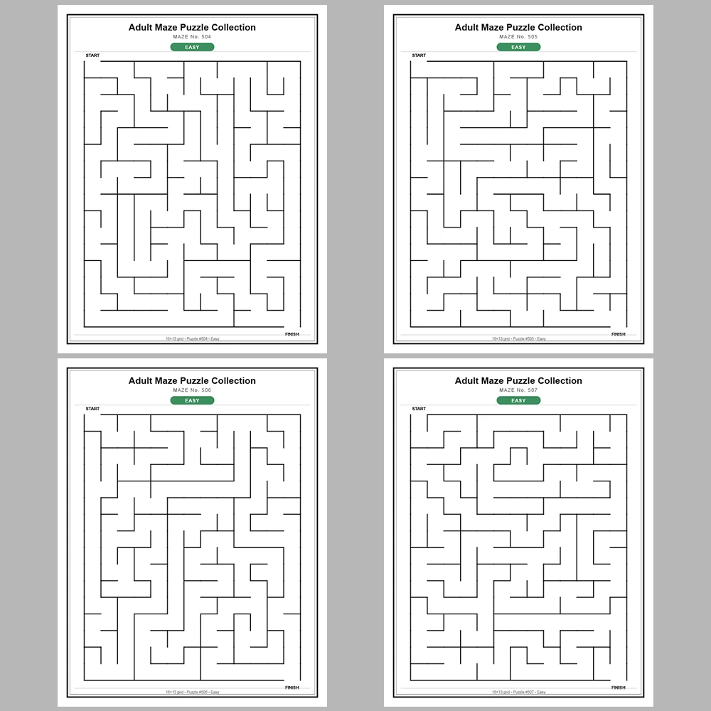 Maze Puzzle Easy 250 Pages of Puzzles – Vol. 3