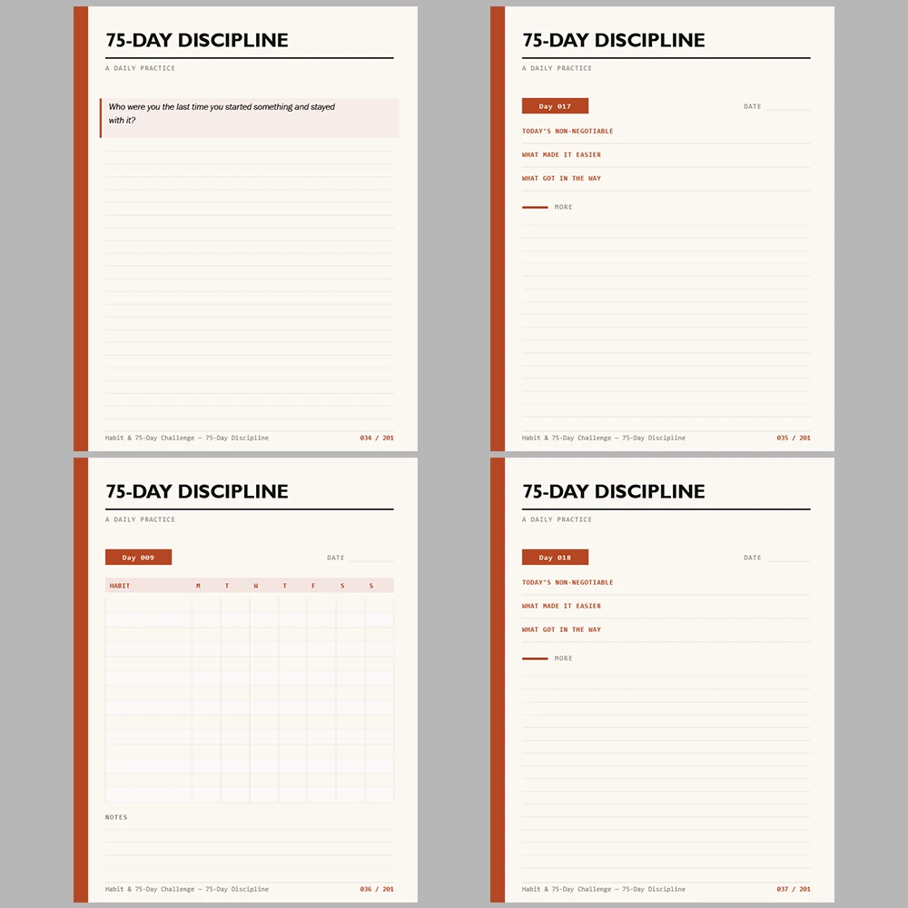 Habit & 75 Day Challenge