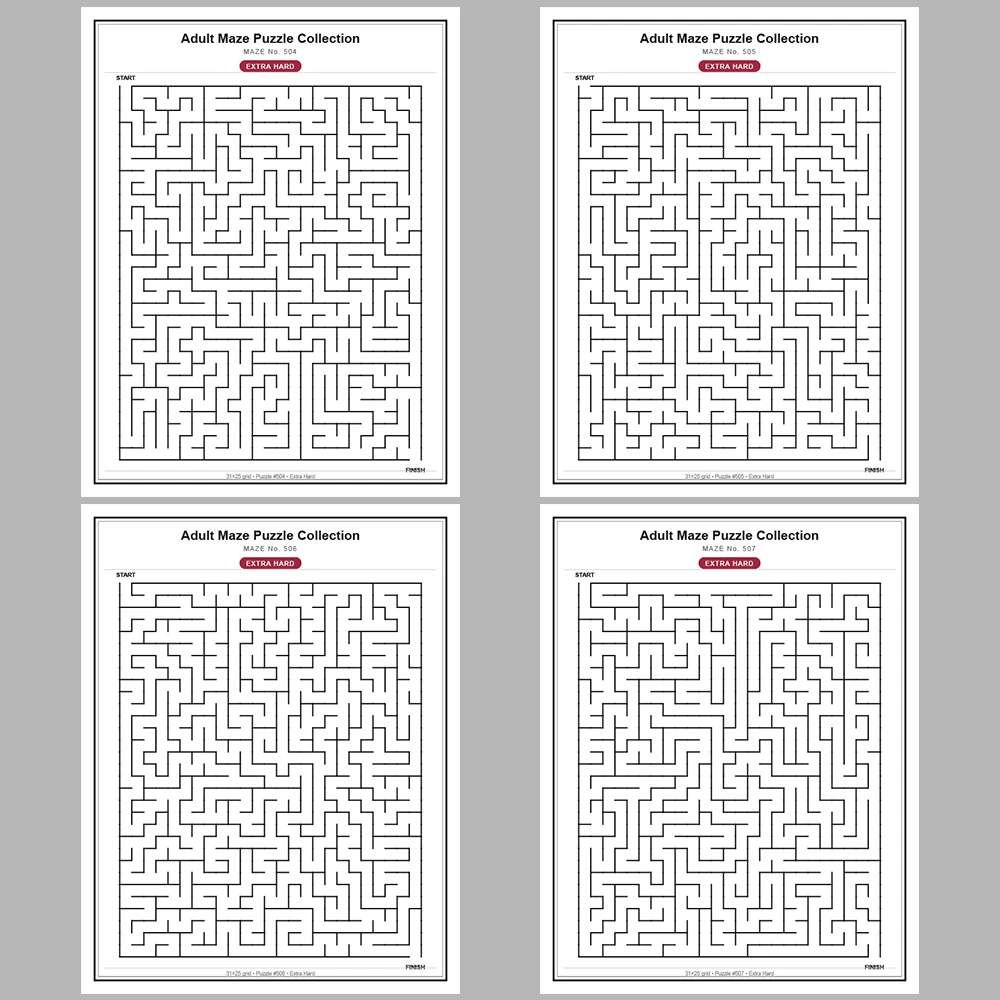 Maze Puzzle Extra Hard 250 Pages of Puzzles – Vol. 3