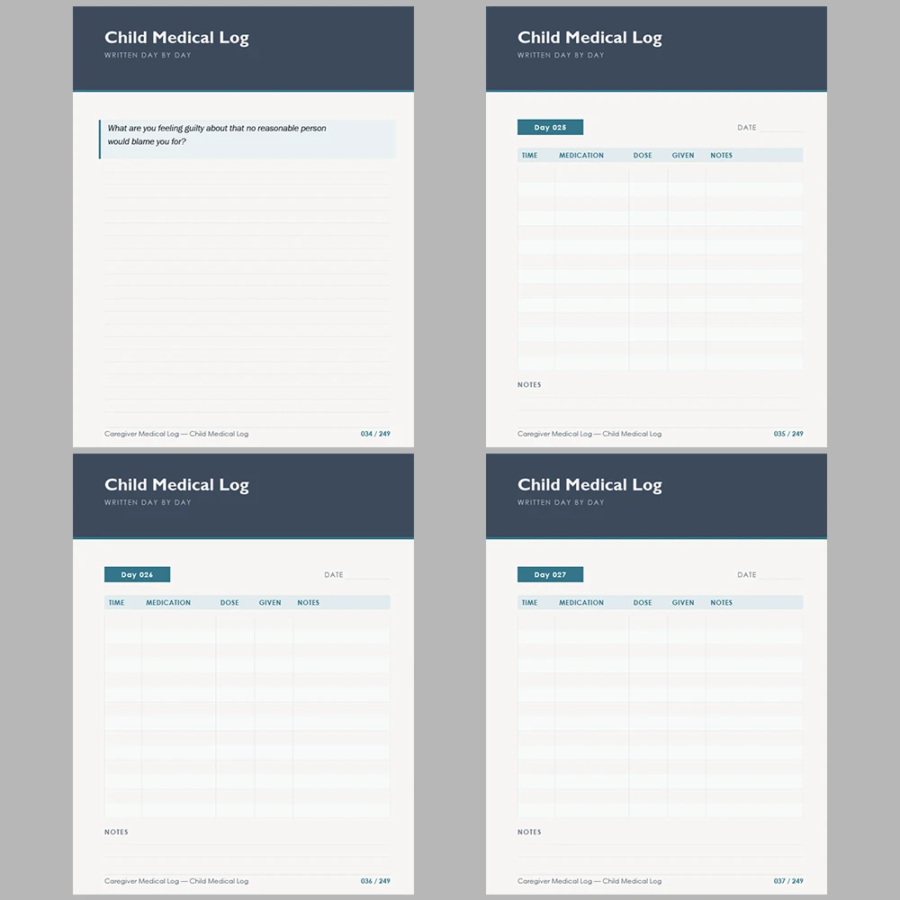 Caregiver Medical Log – Child Medical
