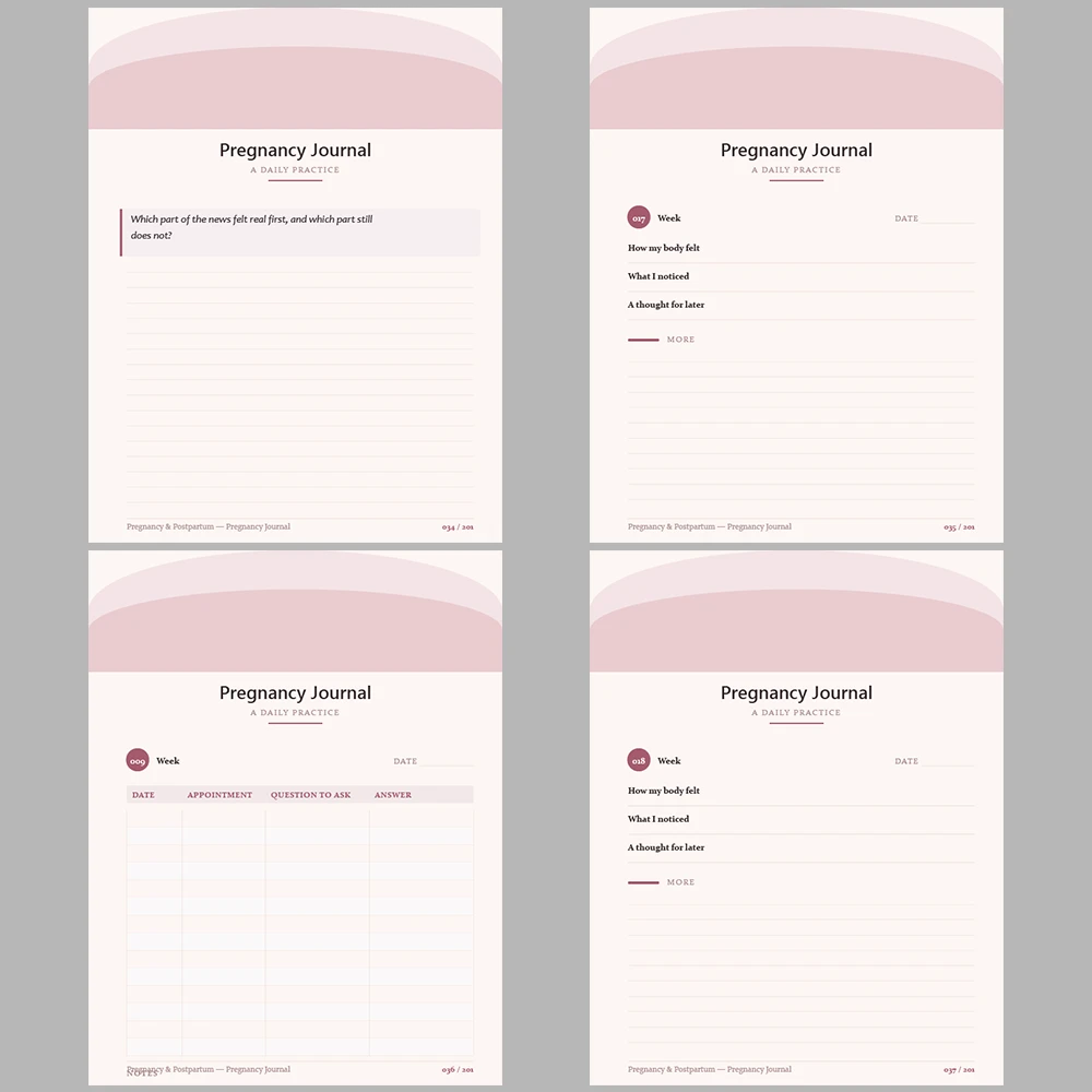 Pregnancy & Postpartum Pregnancy Journal