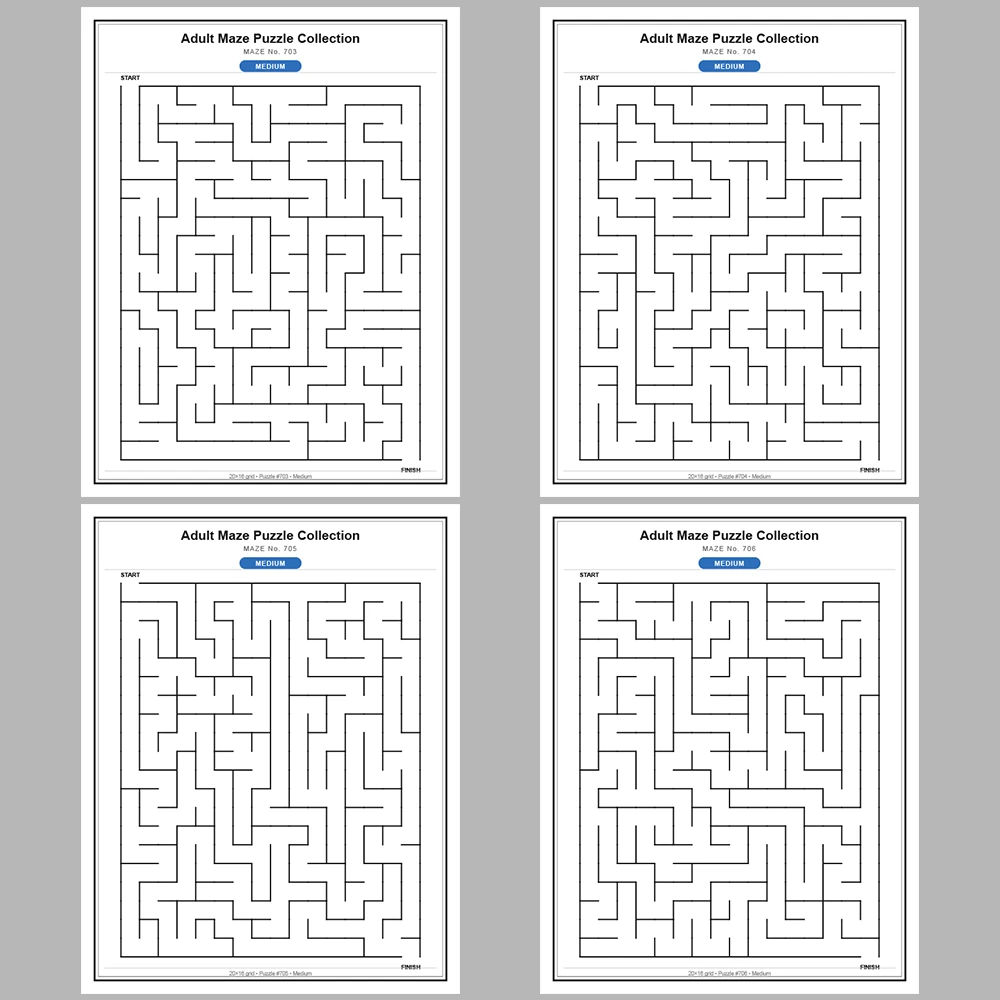 Maze Puzzle Medium 50 Pages of Puzzles – Vol. 15