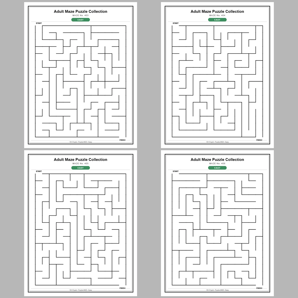 Maze Puzzle Easy 50 Pages of Puzzles – Vol. 9