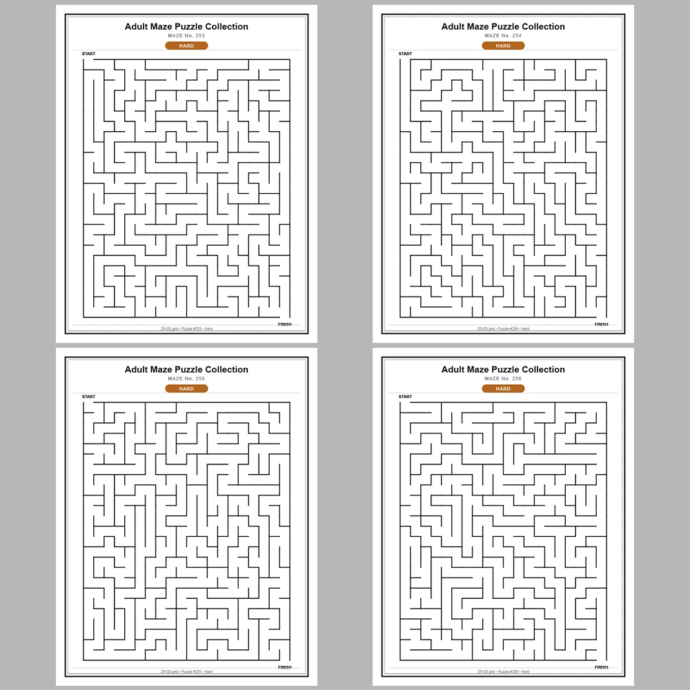 Maze Puzzle Hard 50 Pages of Puzzles – Vol. 6