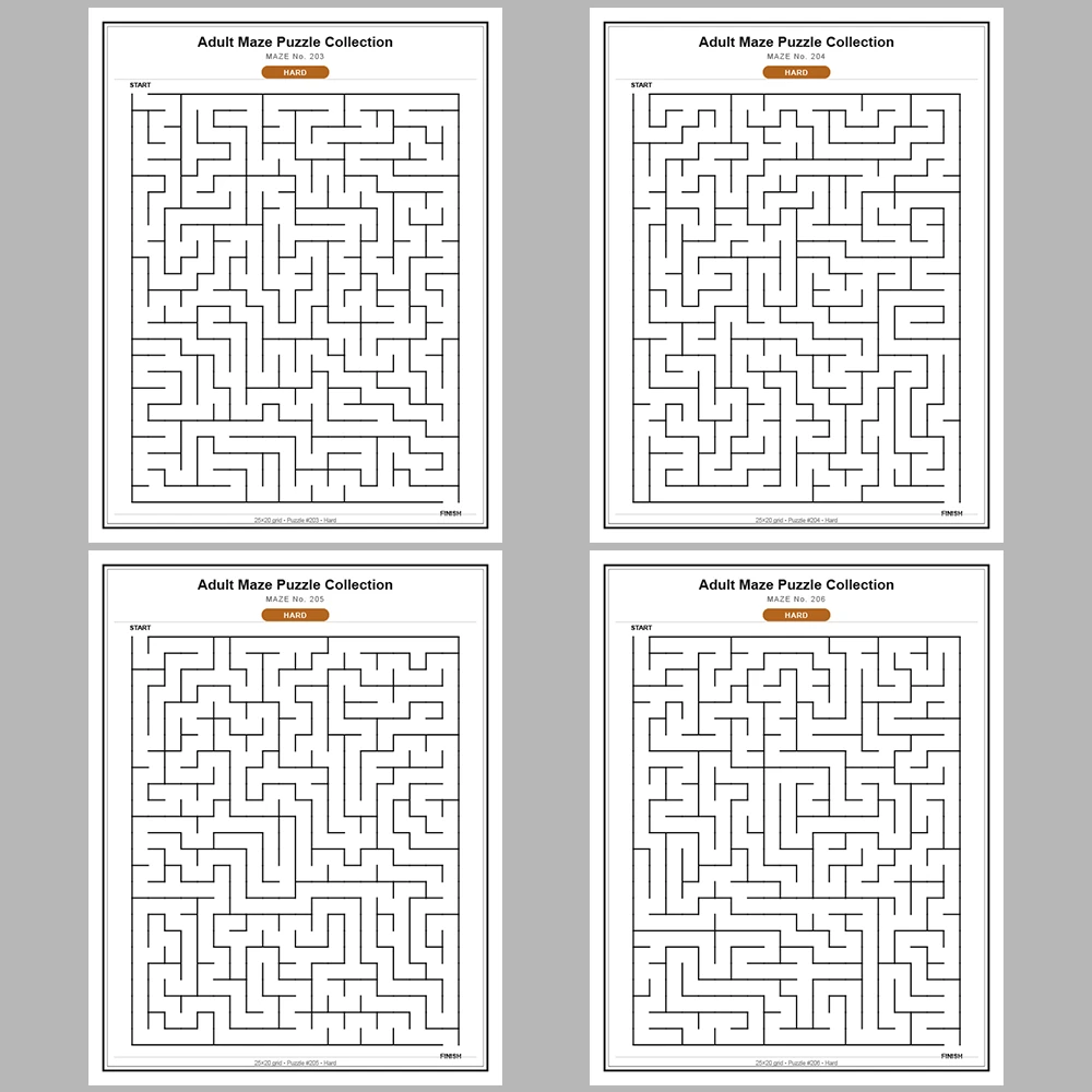 Maze Puzzle Hard 50 Pages of Puzzles – Vol. 5
