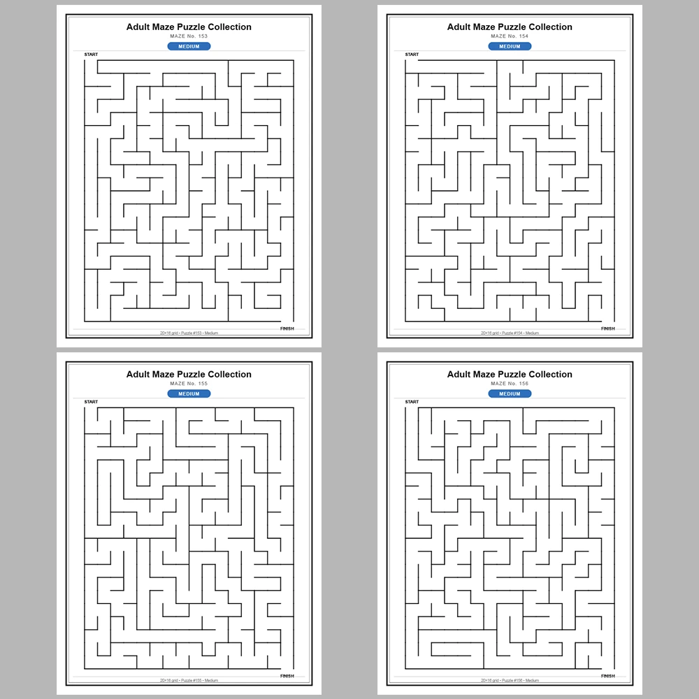 Maze Puzzle Medium 50 Pages of Puzzles – Vol. 4