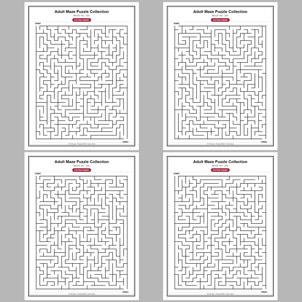Maze Puzzle Extra Hard 50 Pages of Puzzles – Vol. 5