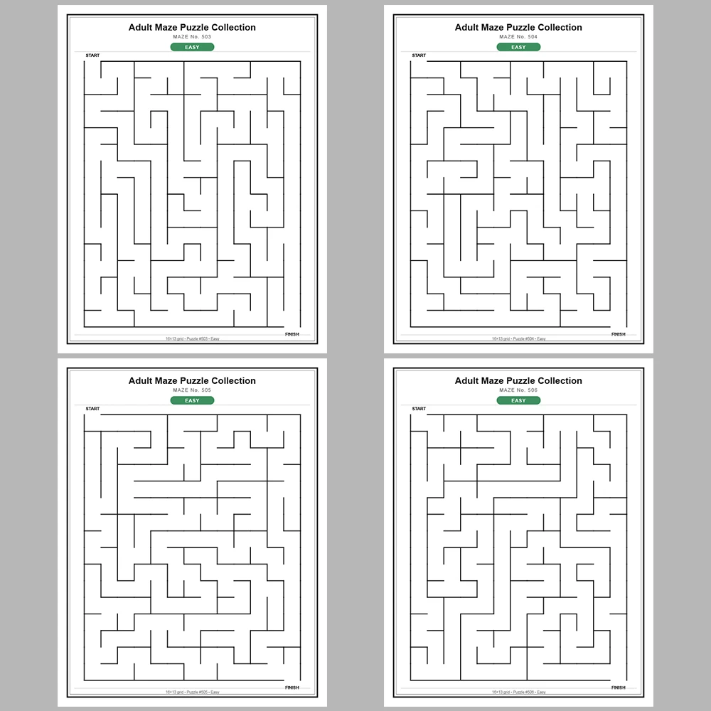 Maze Puzzle Easy 50 Pages of Puzzles – Vol. 11