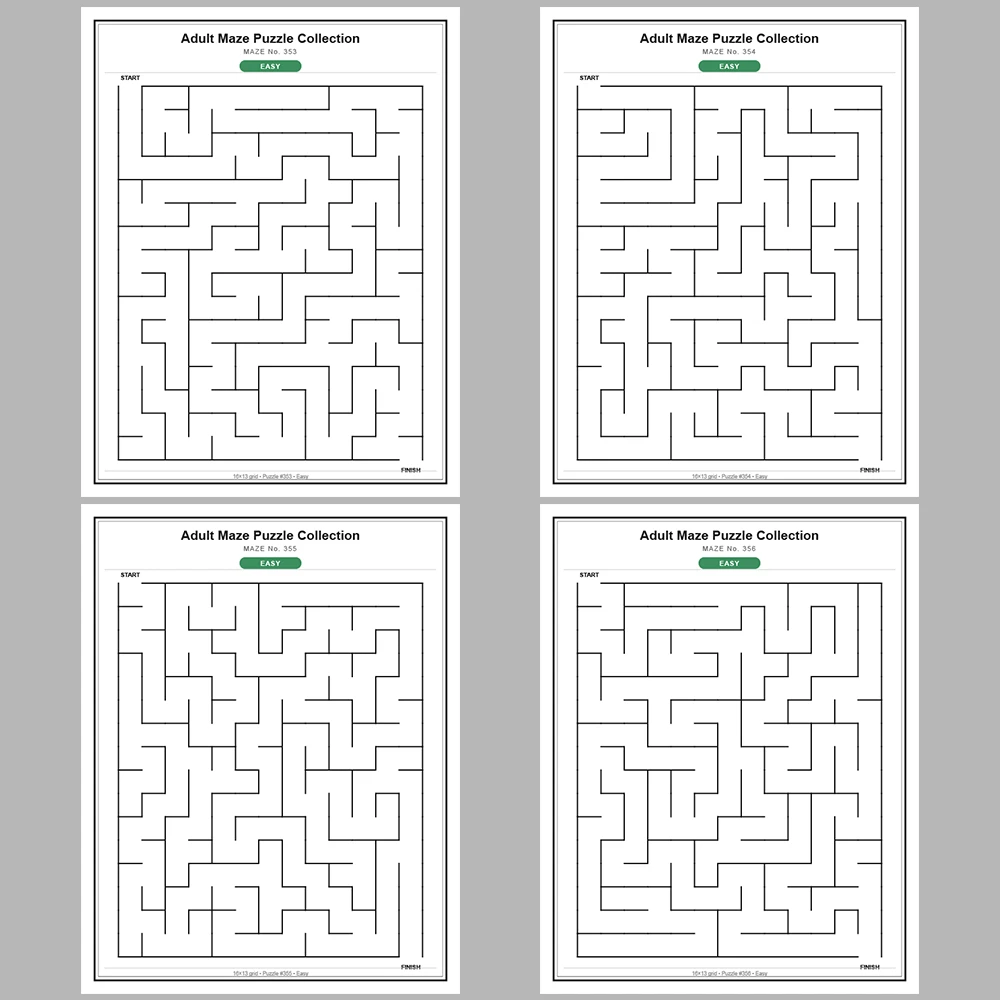 Maze Puzzle Easy 50 Pages of Puzzles – Vol. 8
