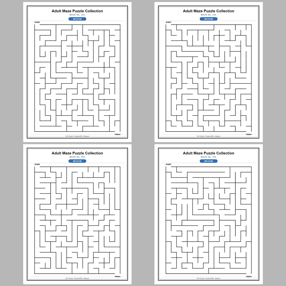 Maze Puzzle Medium 50 Pages of Puzzles – Vol. 8