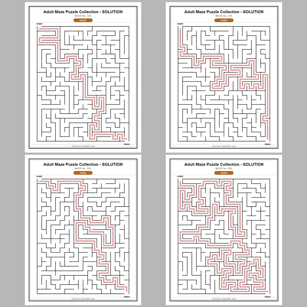 Maze Puzzle Hard 50 Pages of Puzzles – Vol. 8