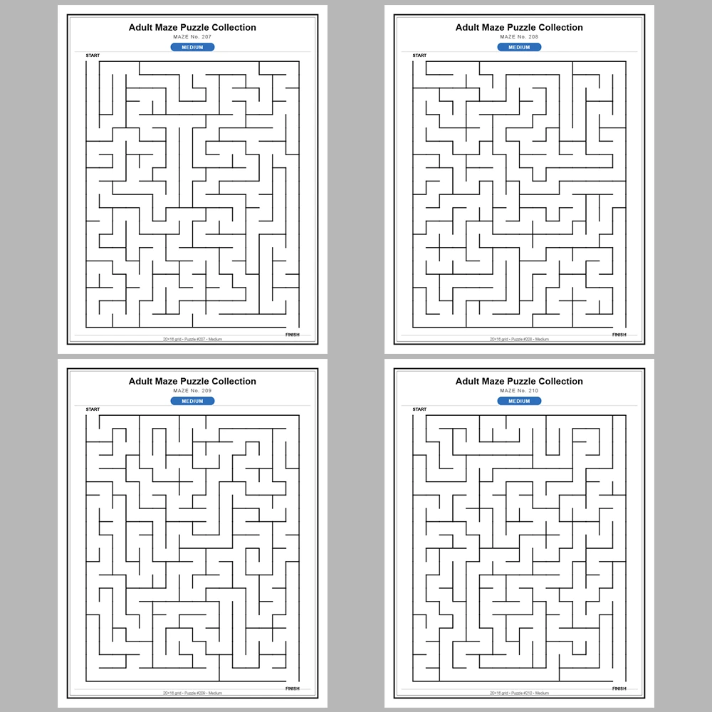 Maze Puzzle Medium 50 Pages of Puzzles – Vol. 5