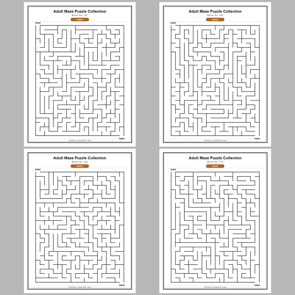 Maze Puzzle Hard 50 Pages of Puzzles – Vol. 15