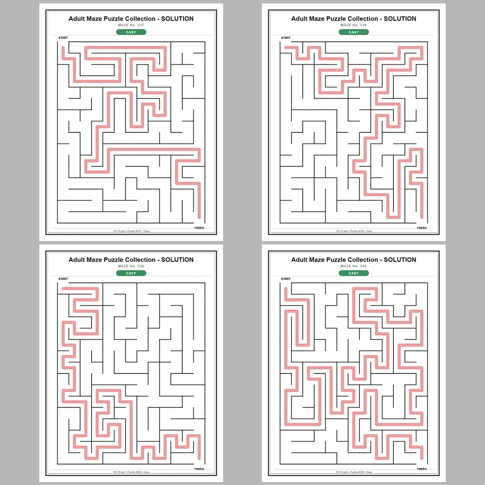 Maze Puzzle Easy 50 Pages of Puzzles – Vol. 5
