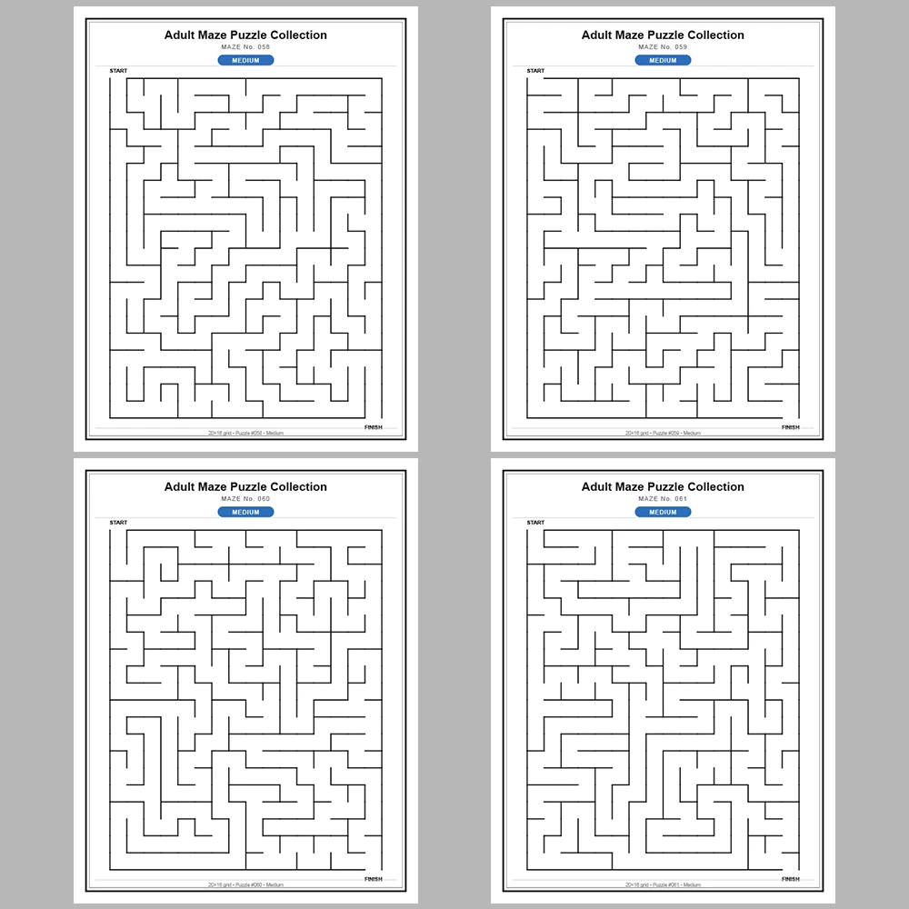 Maze Puzzle Medium 50 Pages of Puzzles – Vol. 2