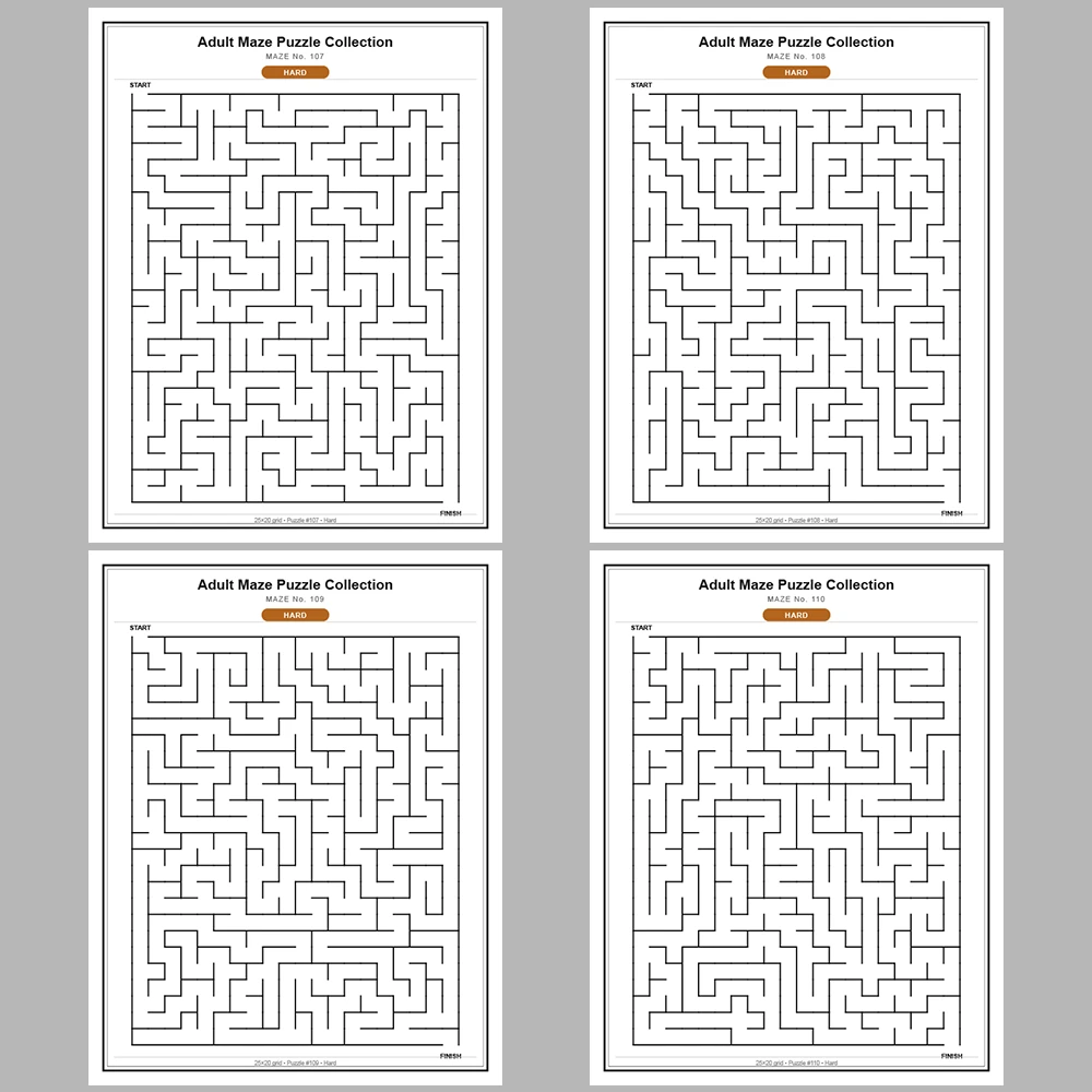 Maze Puzzle Hard 50 Pages of Puzzles – Vol. 3