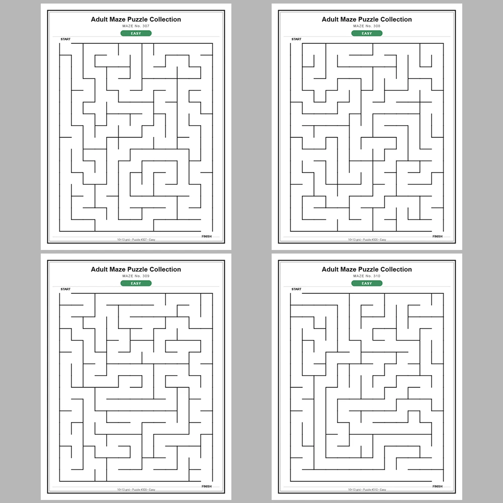 Maze Puzzle Easy 50 Pages of Puzzles – Vol. 7