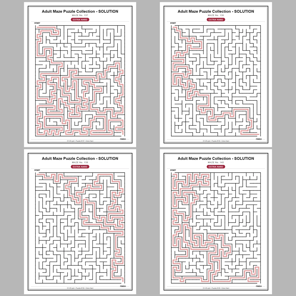 Maze Puzzle Extra Hard 50 Pages of Puzzles – Vol. 3