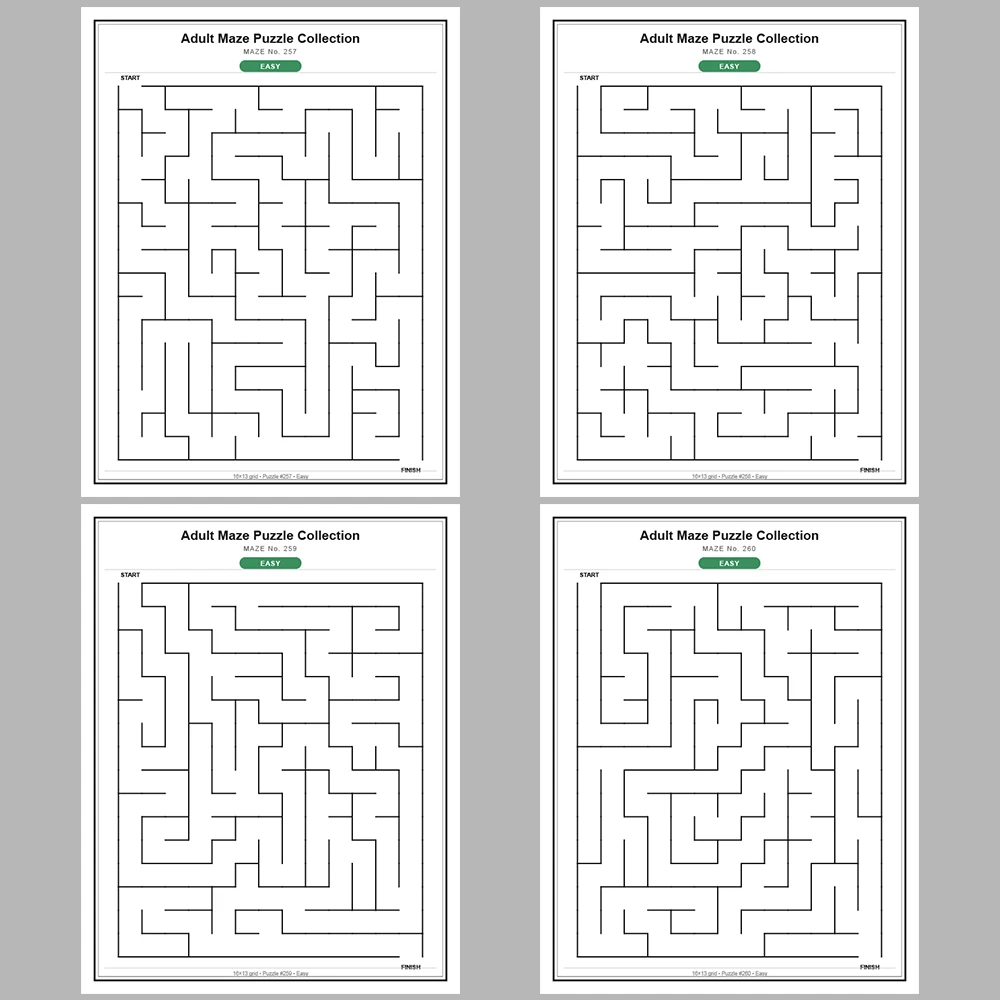 Maze Puzzle Easy 50 Pages of Puzzles – Vol. 6