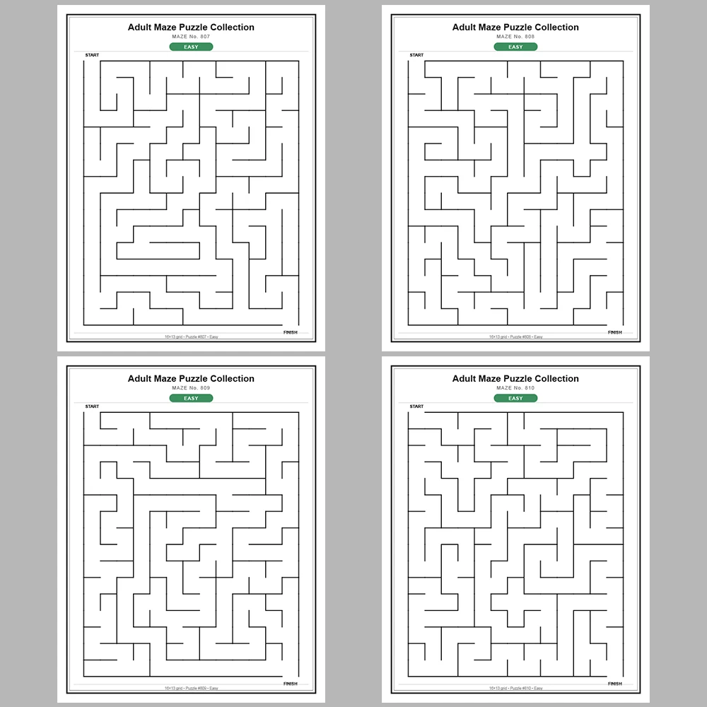 Maze Puzzle Easy 50 Pages of Puzzles – Vol. 17