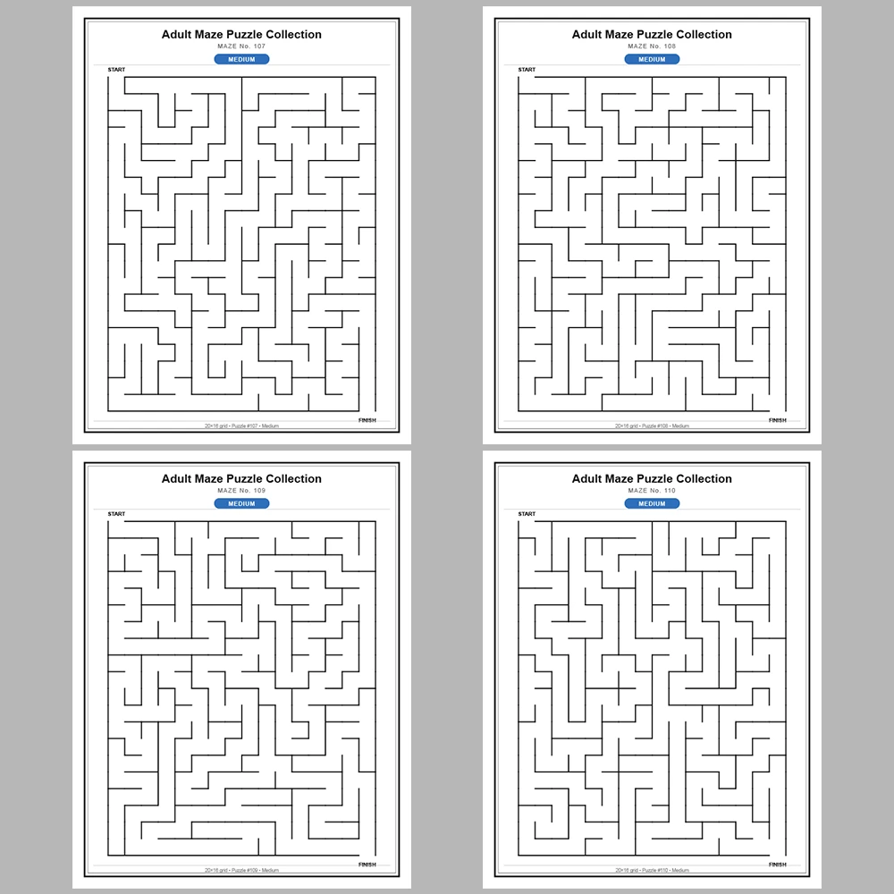 Maze Puzzle Medium 50 Pages of Puzzles – Vol. 3