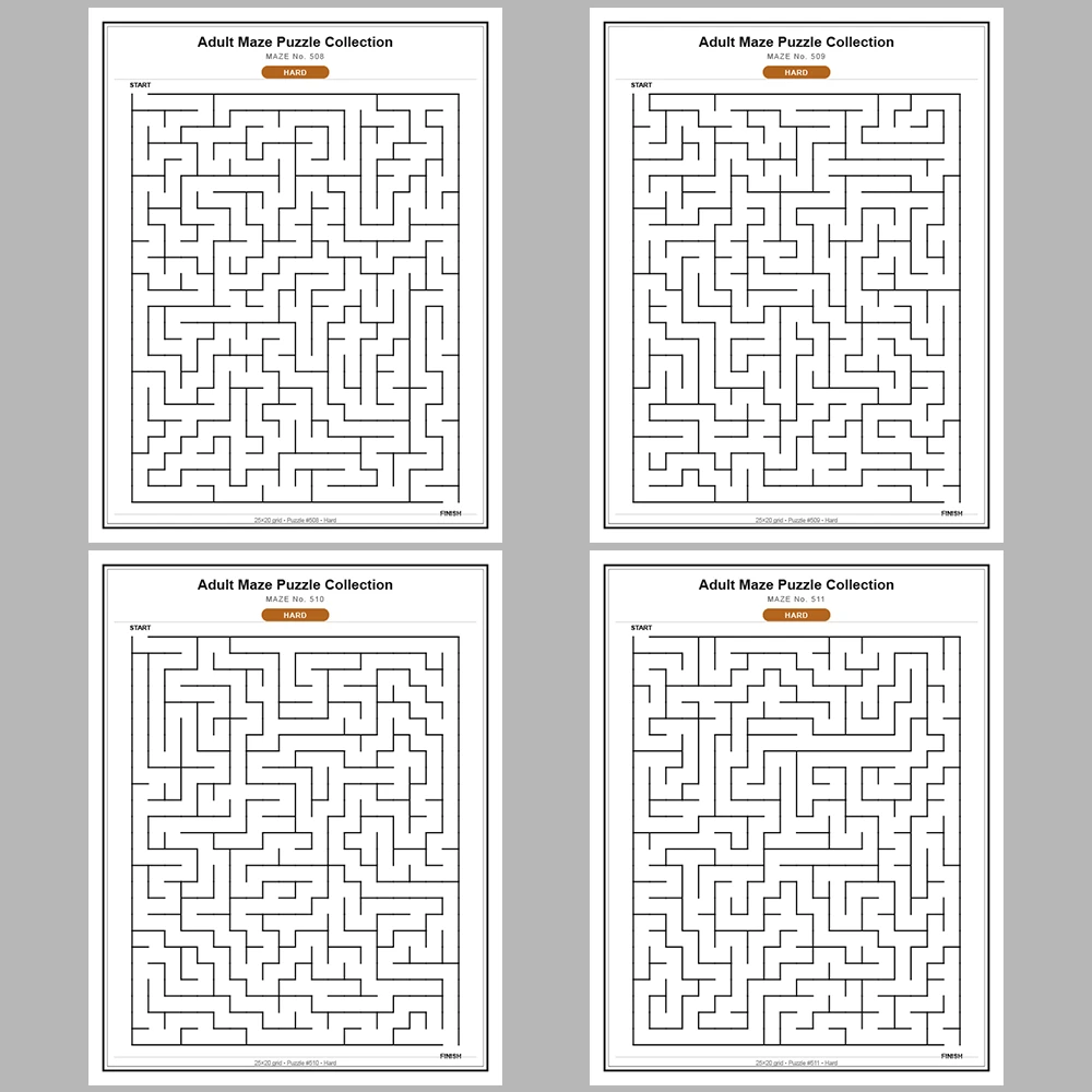 Maze Puzzle Hard 250 Pages of Puzzles – Vol. 3