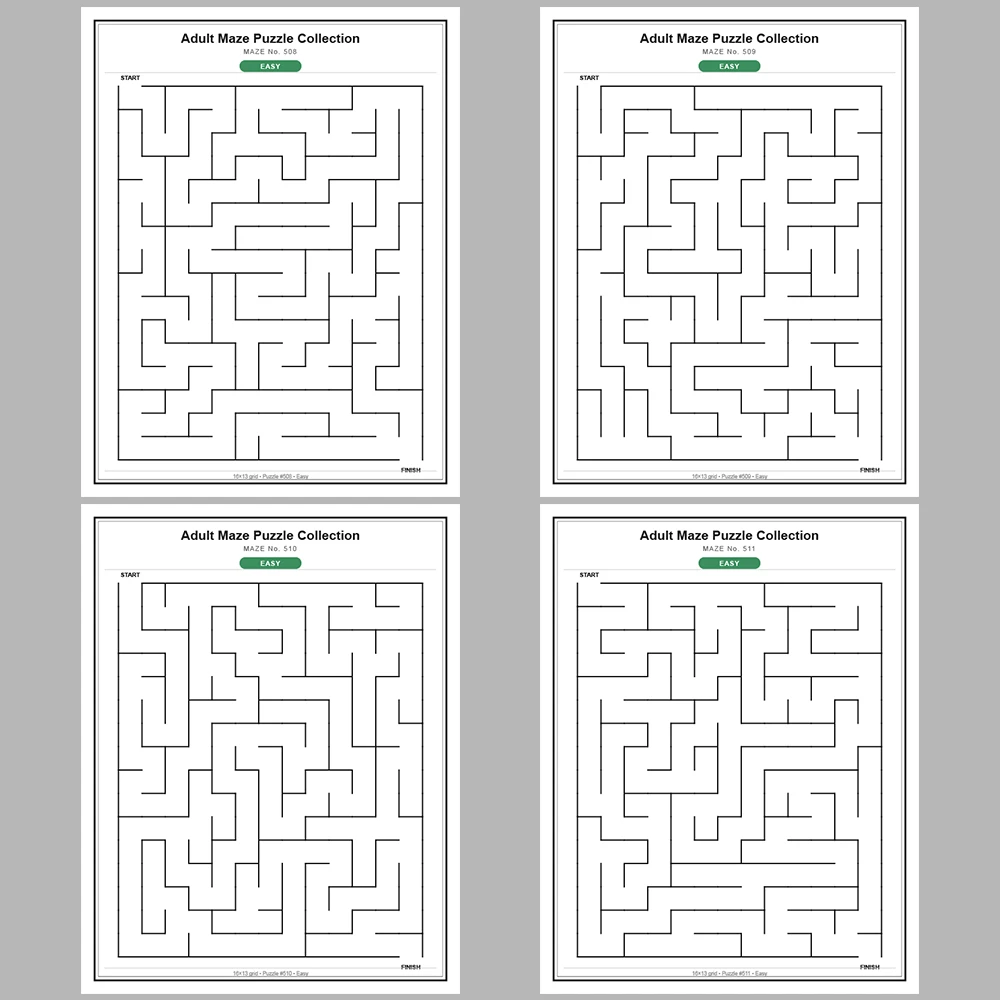 Maze Puzzle Easy 250 Pages of Puzzles – Vol. 3