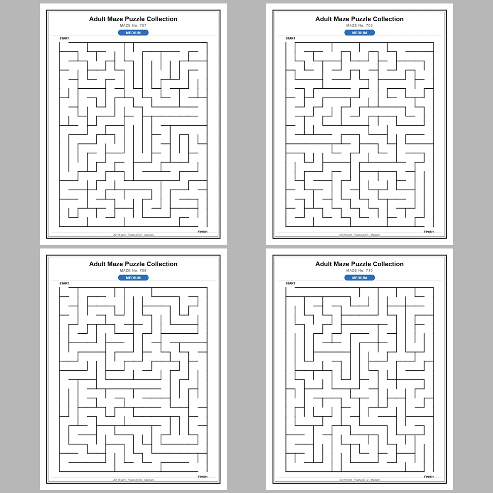 Maze Puzzle Medium 50 Pages of Puzzles – Vol. 15