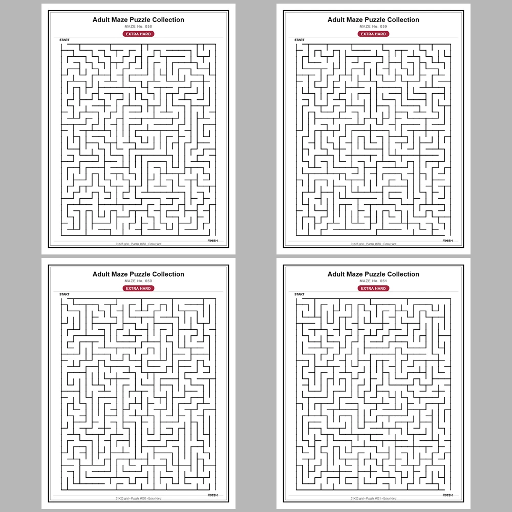 Maze Puzzle Extra Hard 50 Pages of Puzzles – Vol. 2