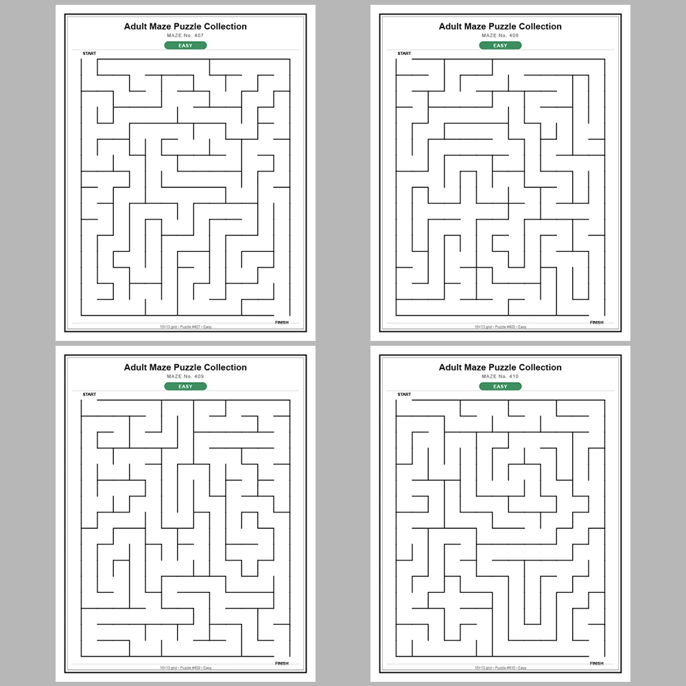 Maze Puzzle Easy 50 Pages of Puzzles – Vol. 9