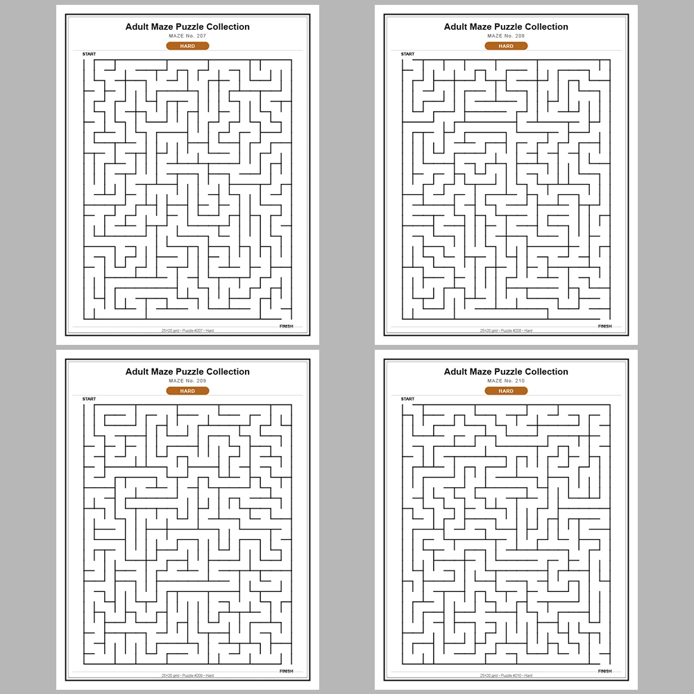Maze Puzzle Hard 50 Pages of Puzzles – Vol. 5