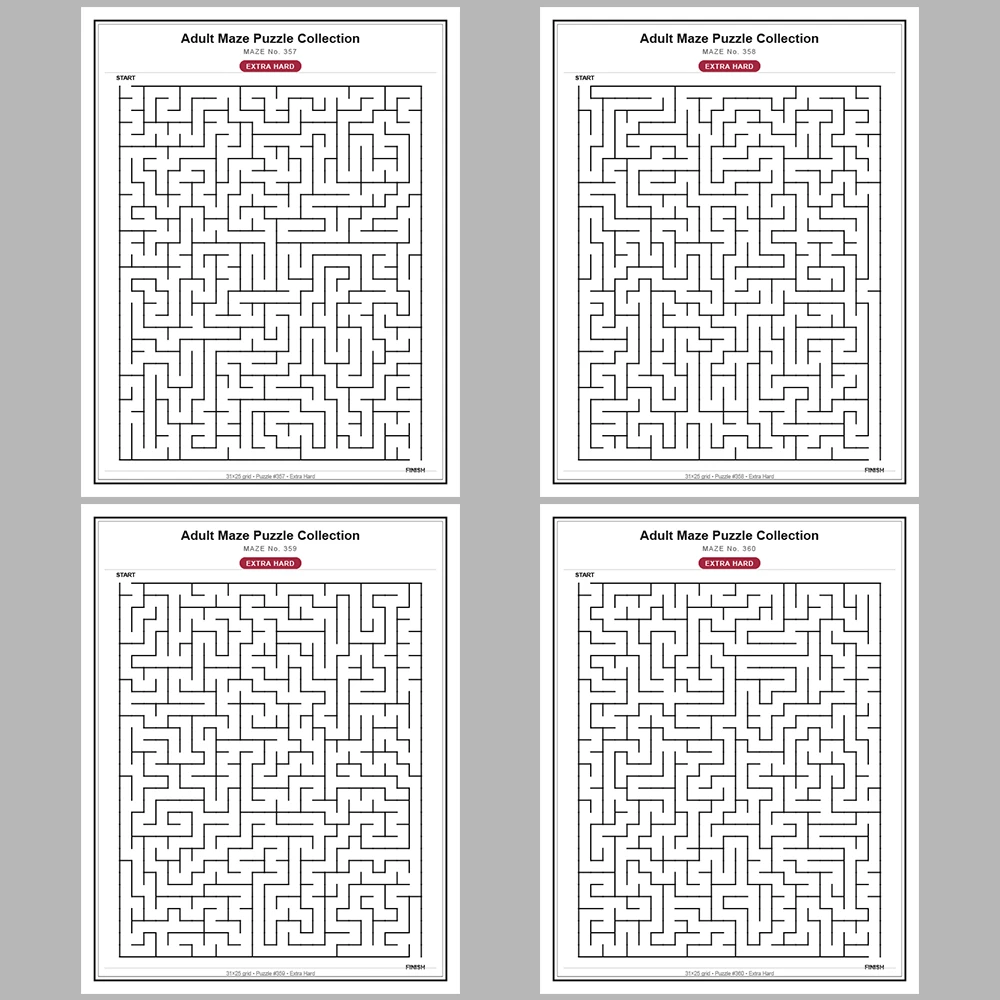 Maze Puzzle Extra Hard 50 Pages of Puzzles – Vol. 8