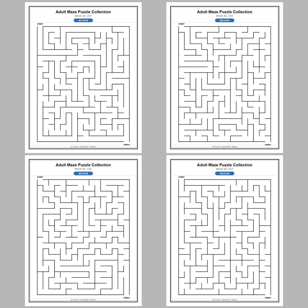 Maze Puzzle Medium 50 Pages of Puzzles – Vol. 13