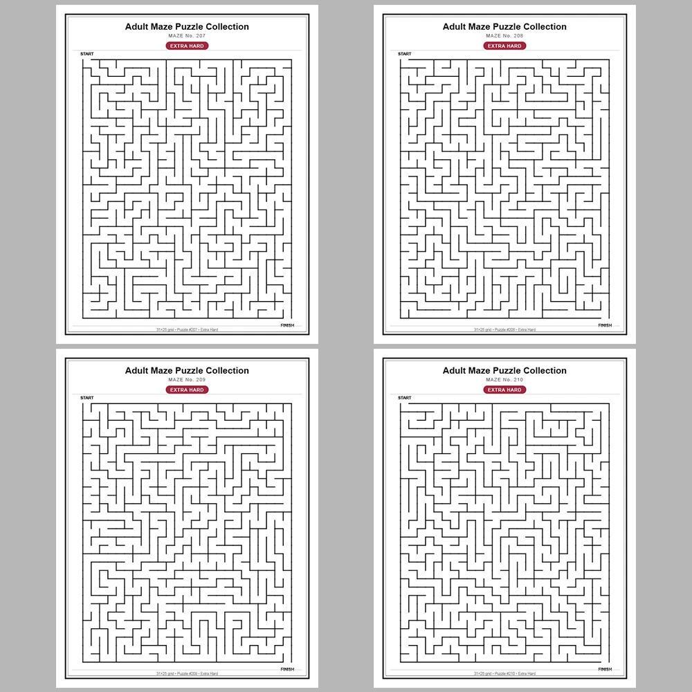 Maze Puzzle Extra Hard 50 Pages of Puzzles – Vol. 5