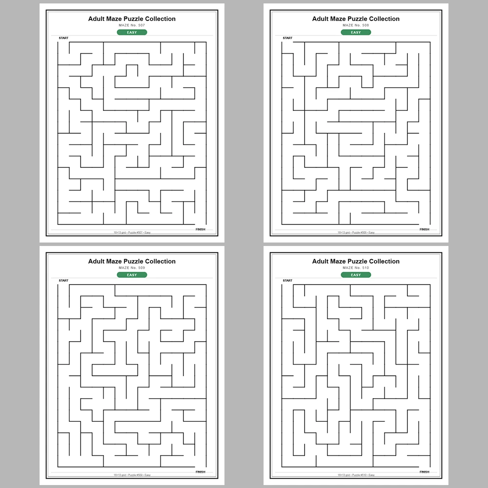 Maze Puzzle Easy 50 Pages of Puzzles – Vol. 11