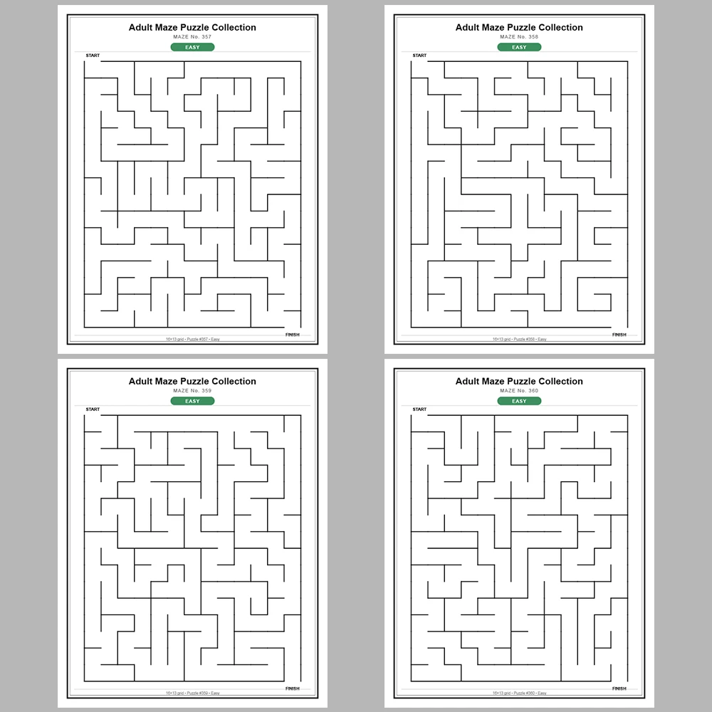 Maze Puzzle Easy 50 Pages of Puzzles – Vol. 8
