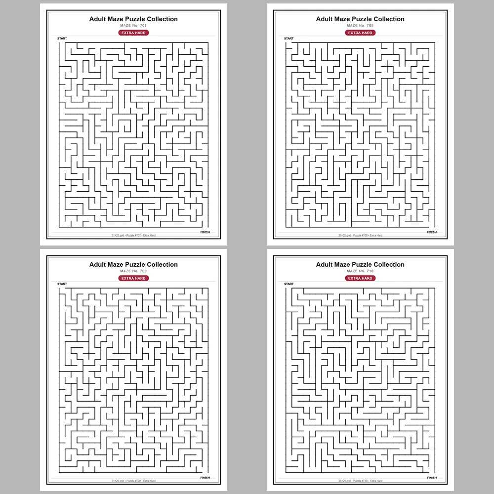 Maze Puzzle Extra Hard 50 Pages of Puzzles – Vol. 15