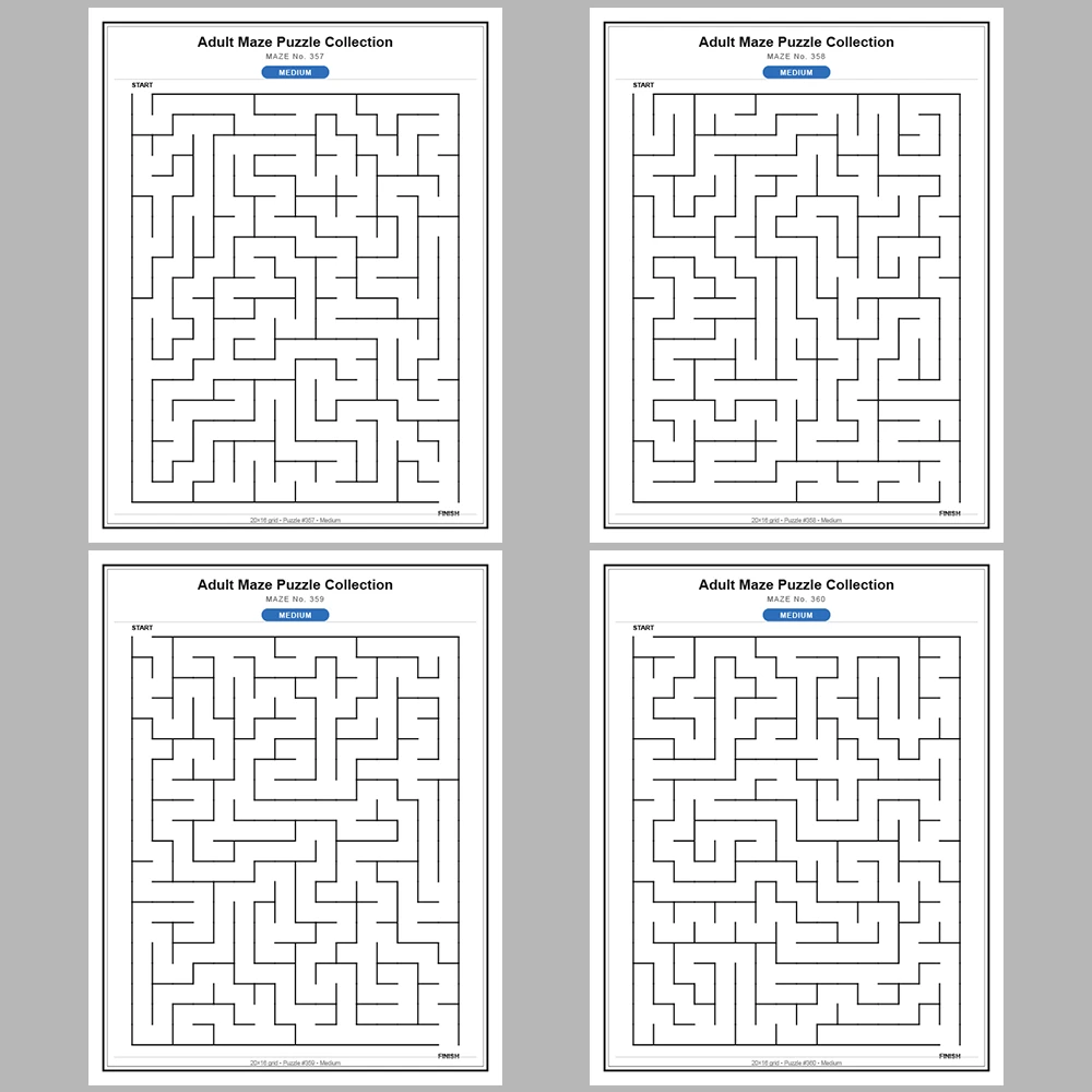 Maze Puzzle Medium 50 Pages of Puzzles – Vol. 8