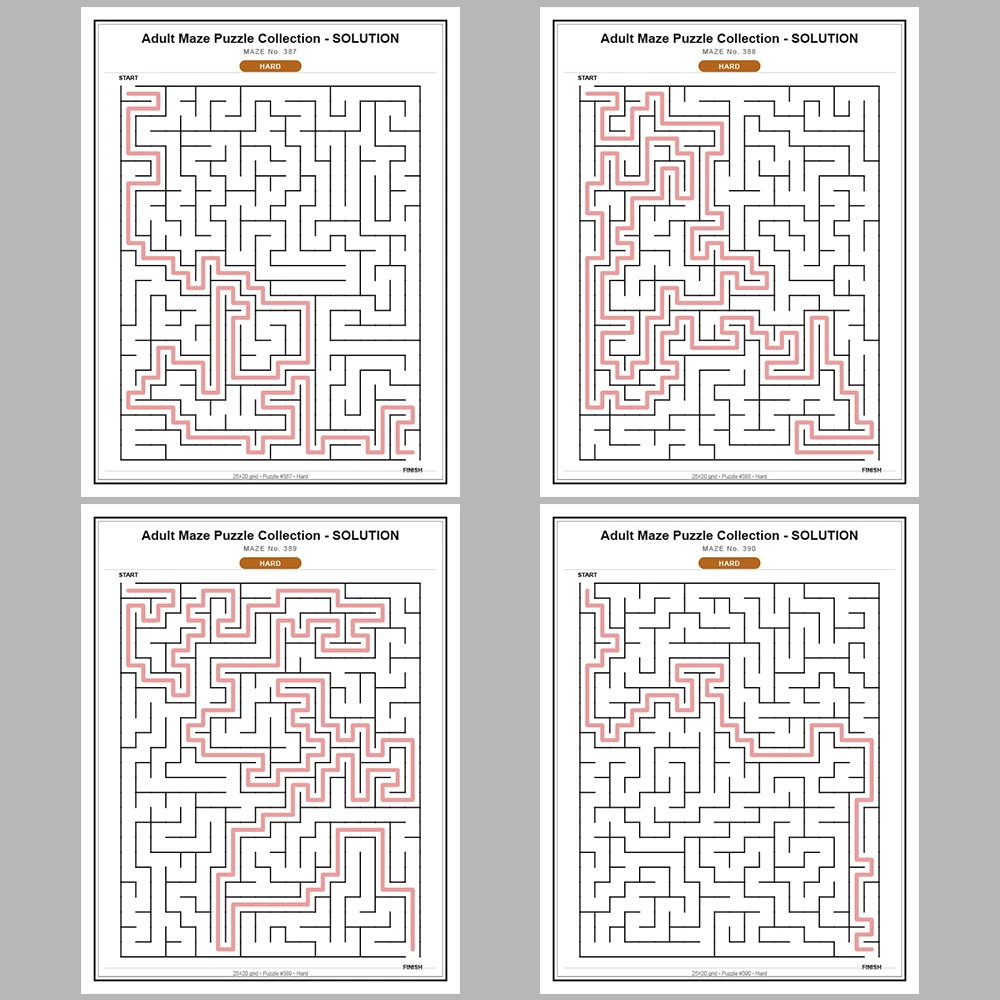 Maze Puzzle Hard 50 Pages of Puzzles – Vol. 8