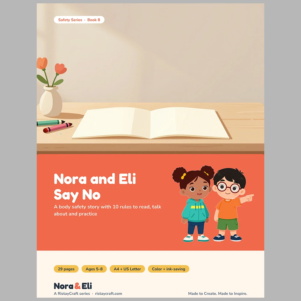 Body Safety for Kids Printable | 29-Page Consent and Boundaries Workbook Ages 5–8 | Trusted Adults Surprises vs Secrets