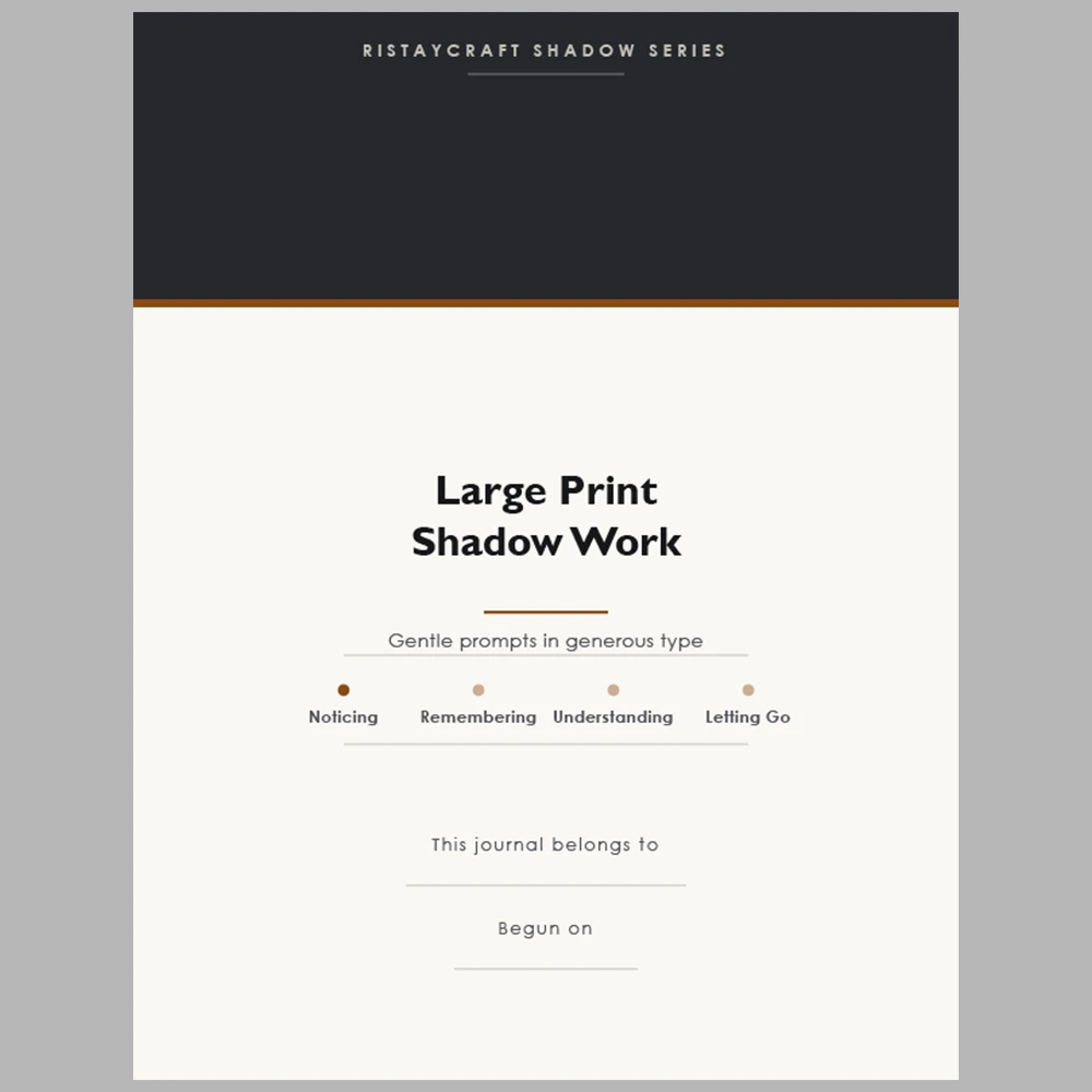 Large Print Shadow Work: Gentle Prompts in Generous Type