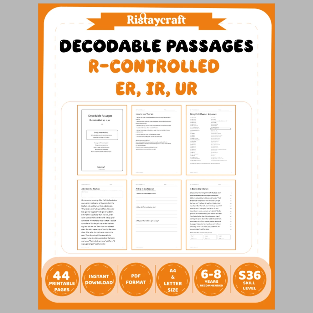 Decodable Readers Bundle 4: Vowel Teams | 10 Phonics Packs, 100 Stories | Printable PDF
