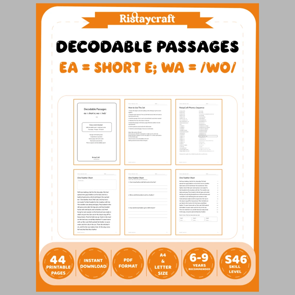 Decodable Readers Bundle 5: Advanced Patterns | 11 Phonics Packs, 110 Stories | Printable PDF