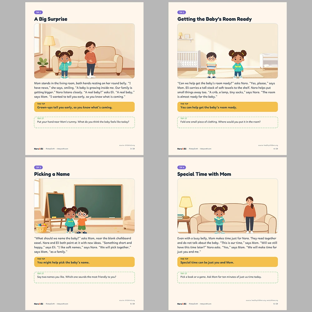 5 Social Narrative Books Bundle for Kids | Changes and Feelings Pack Ages 4–8 | Printable Big Moment Stories Activities